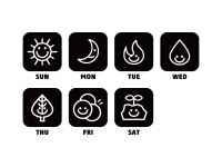 週間単位での目標設定や予算計画に活用できる7日間のピクトグラム ファイナンシャルスクールMIRADAS(ミラダス)